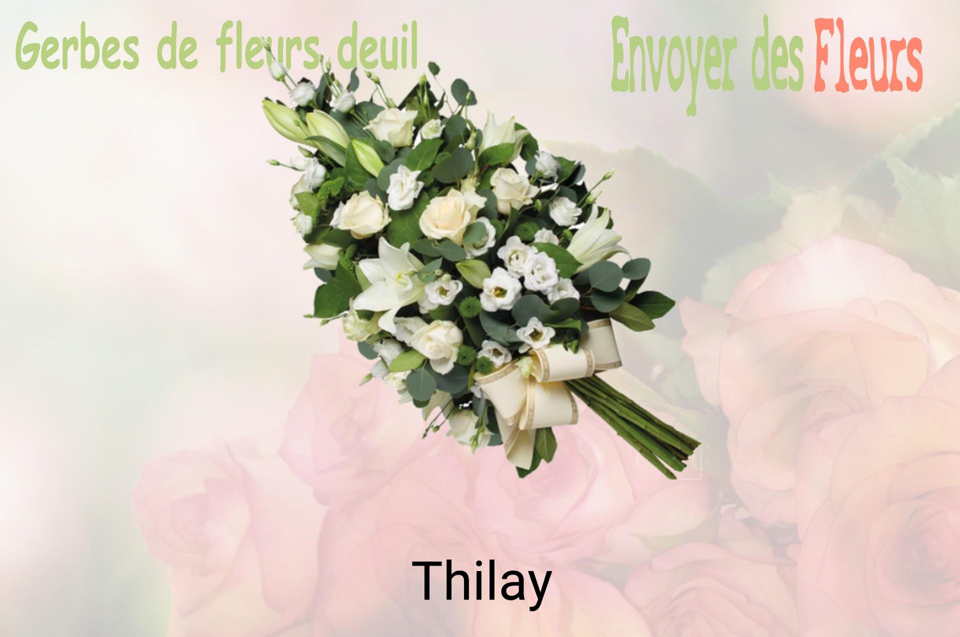 Gerbe de fleurs de deuil livrée à Thilay